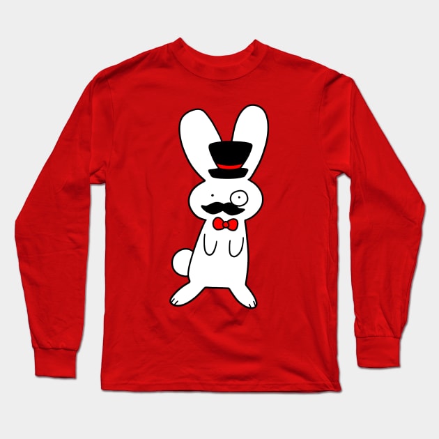 Dapper Bunny Long Sleeve T-Shirt by saradaboru